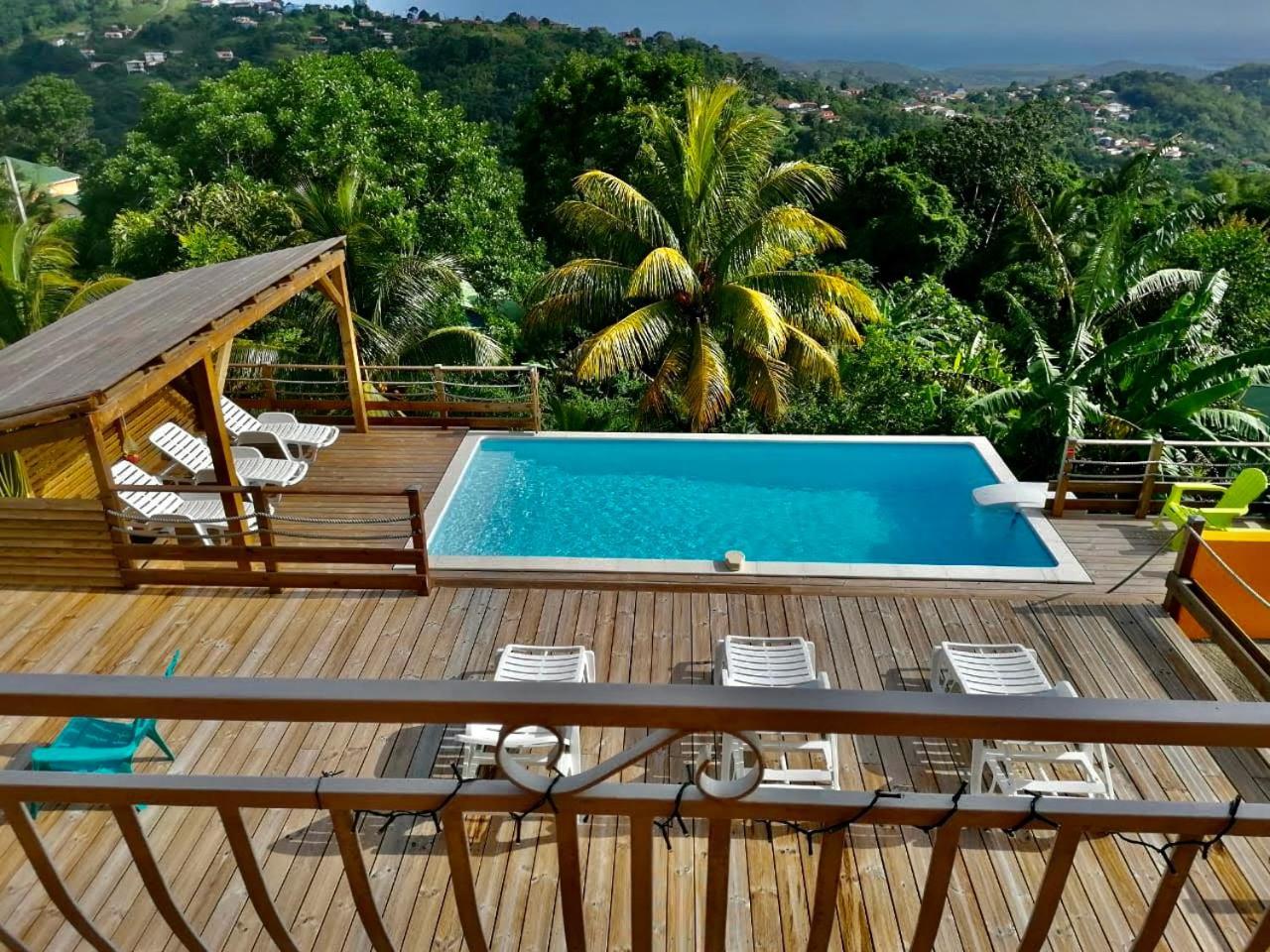 Villa Cosaroe 6-14 Pers Piscine Et Superbe Vue Mer Panoramique Riviere-Salee Exteriör bild